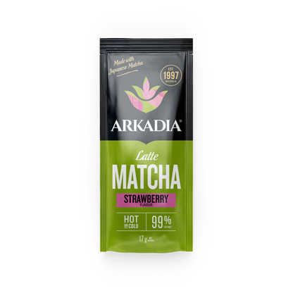 Arkadia Matcha Latte Strawberry Sachet 8 Pack